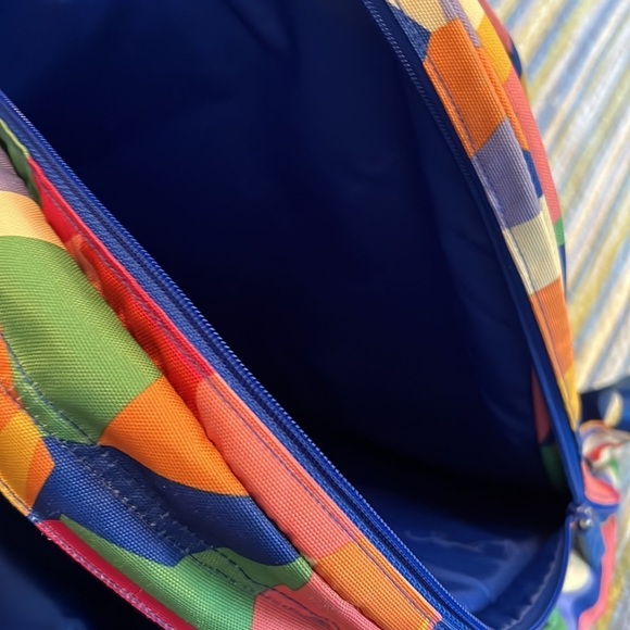 Vera Bradley book bag. Multicolored, lots of pockets. Computer safe. - Picture 5 of 11